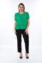 Plus Size (50-56) Crew Neck Gipeli Short Sleeve Summer Women's Blouse - 4