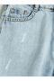 Vizyon New Season Ripped Detailed Girls' Jean Shorts - 3