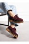 Lavento Burgundy Genuine Leather Women's Loafer - 4