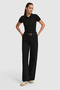 Women's Black Basic T-Shirt 50323461-Vr046 - 4