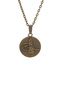 Ottoman Tugra Pendant Historical Tugra Medallion Necklace - Antique Yellow Plated with Classic Chain - 2