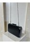 Black Women's Evening Dress Bag with Black Handle Detail for Wedding, Engagement, Graduation - 6