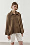 Wide Collar Tencel Shirt Khaki - 4