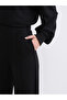 Black Petite Women's Sweatpants with Elastic Waist - 4