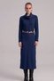 Women's Ribbed Dress Navy Blue 31286 - 3