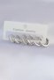 Brass Silver Color Oval Earring Set 5886 - Eterna4233-9547 - 2