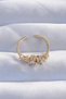 Brass Gold Color Zircon Stone Drop Detail Adjustable Ring 5886 - Glst2387-9581 - 2