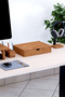 Desna Single-Drawer Cabinet & Monitor Stand - Cherry |   34 cm X 25 cm X 7.2 cm | - 2