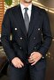 Limited edition double-breasted suit navy blue - 4