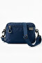 Unisex 4-Compartment Parachute Fabric Adjustable Crossbody Bag Si-6012 Dark Blue