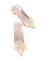 Alya Clara Women's Open Back Pointed Toe Thin Heeled Shoes 0012113 Beige - 3
