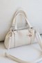 Women's Silver Ring Detailed Handbag Curved Design Stylish Daily Shoulder Bag En28 Size15
