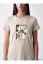 Original Oval Collar Printed Women's T-Shirt - 3