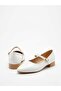 Mary White Women's Patent Leather Strappy Mary Jane Pointed Toe Ballerinas - 6