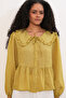 Women's Bebe Collar Shirt Blouse 993 - Mustard - 3