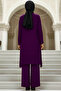 Plus Size Hijab Evening Dress Tunic Trousers 2 Piece Set Chiffon Sequin Detailed Tbselbe68 - 6