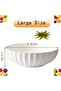 Large White Ceramic Fruit Bowl for Kitchen Counter, 10-Inch White Fruit and Vegetable Bowl, Decorative Serving Bowl for Home - 2