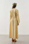 Linen Pleated Zippered Dress Yellow - 8