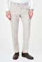 Plaid Slim Fit Classic Men's Trousers Beige - 38371.26Y - 5