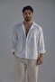 Oversize Basic Shirt with Pockets White - 2