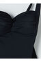 Black Heart Collar Skirted Women's Swimsuit by Güli̇s Gi̇yi̇m - 3
