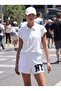 Ny Printed Basic White Shorts