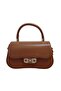 Baguette Model Women's Hand and Shoulder Bag with Gold Accessories - 3