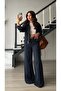 Navy blue tencel bomber jacket-pant set