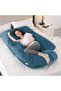 ® G Shaped Full Body Maternity Pillow 57 inch with Removable Velvet Cover for Pregnant Women, Teal - 3