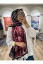 شال سيرينزا ناعم بنقشة مميزة - بلون البرقوق - 5