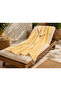 منشفة شاطئ ناعمة باللون الأصفر الفانيليا - 2