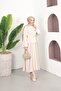 Waist-Tied Jacquard Blouse & Skirt Two-Piece Set Ecru - 2