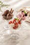3 Pieces Modern Footed Glass Ice Cream Bowl Dessert Bowl Transparent Presentation Bowl - 3