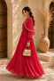 Ruby Red Grace Cape Maxi Dress - 3