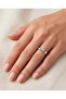 Petaluna White Flower Figured Opal and Zircon Stone Adjustable Ring - 2