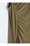 فستان TRENDLUCKY ذو ياقة عالية وربطة عنق مطاطية - 6