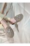 Closed Front Pearl Detailed Wicker Knitted Outdoor House Slippers - 2