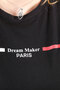 Mode XL Real Big Size Women's T-Shirt Bis Yaka Dream U26126 Black - 5