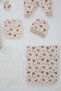 Baby Girl Hospital Release Set with 9 Blankets and Cute Balloon Teddy Bear Pattern, 0-3 Months, Ecru - 6