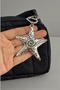 Spiral Starfish Bag Charm - Star Keychain with Heart Clip, Spiral Swirl Charm - 3
