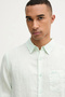 Napa Linen Regular Fit Men's Green Shirt M6Gh59W1827-F8Kp - 4