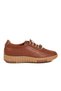Tan Genuine Leather Comfortable Sole Women's Casual Shoes 420 Z