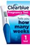 Clearblue Digital Pregnancy Test with Weeks Indicator – Tells You How Many Weeks, Smart Dual Sensor, Over 99% Accurate, 1 Digital Test