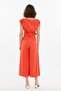 Women's V-Neck Suit with Shoulder and Waist Tie Detail - 7