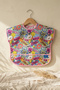 Zesty Pop-Art Patterned Waterproof Sleeveless Baby Bib - Liquid-Proof, with Crumb Pocket and Stain Protection - 3