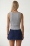 Women's Gray U-Neck Strappy Buttoned Blouse Alc-X15539 - 5