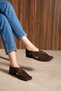 Cooper Genuine Leather Suede Women's Sandals with Buckle, Casual Comfortable Shoes - Babet - 4