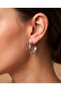 Axoria Cornered Geometric Hoop Steel Earrings - 2