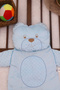 Welsoft Baby Diaper Set with Teddy Bear Embroidery and Pillows - Blue - 4