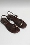 Diana Acı Kahve Flip Flop Thermo Non-Slip Sole Gold Buckle Detailed Sandals